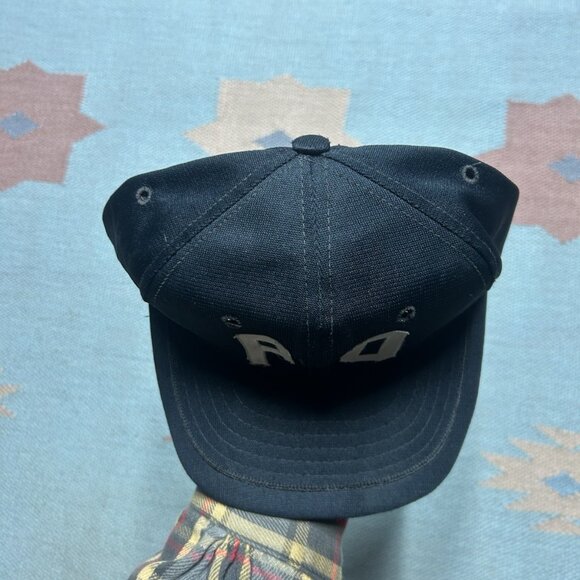 Vintage 80s SnapBack hat cap PO police officer? black adjustable baseball - Picture 3 of 7